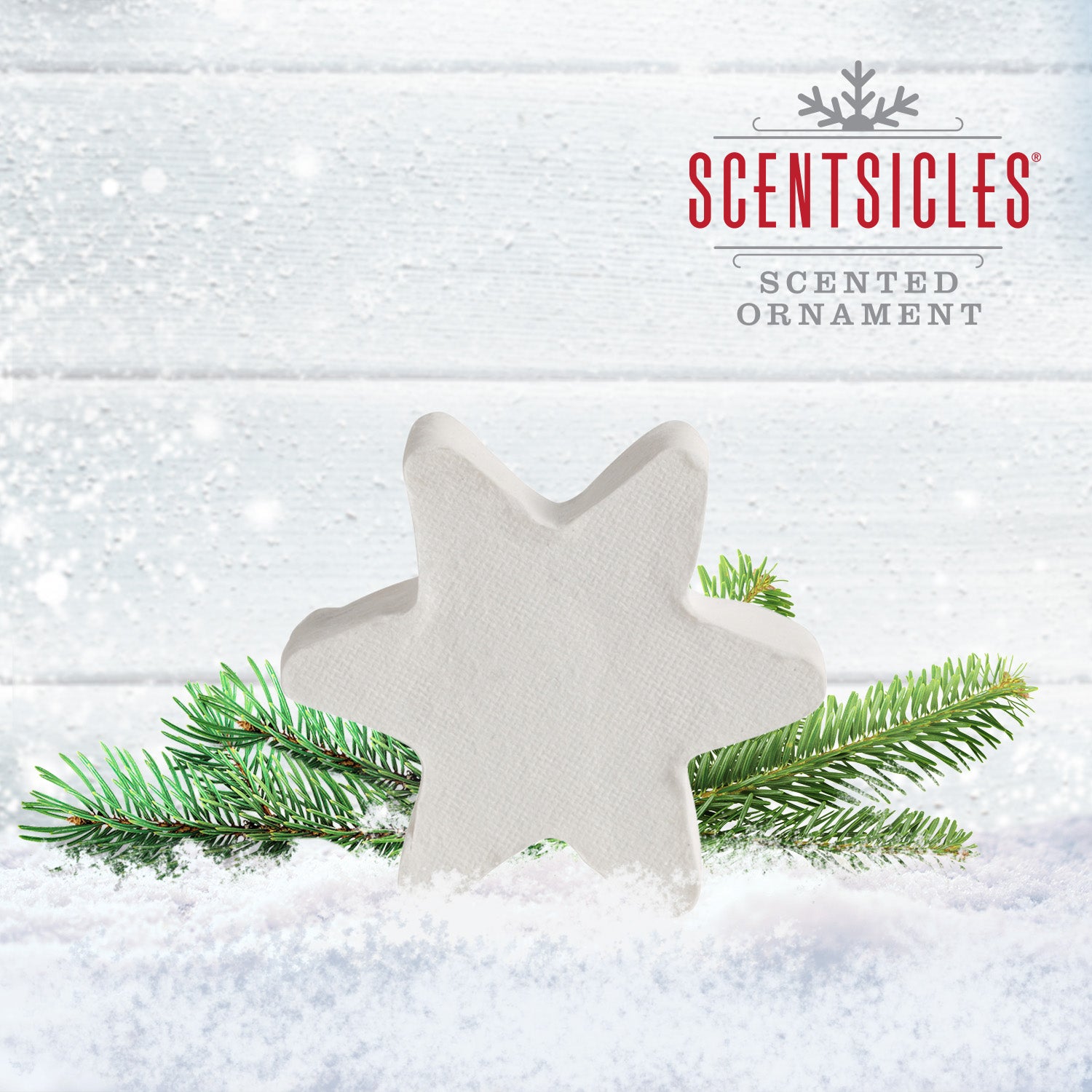Scentsicles Scented Star Ornament Refill, White Winter Fir, Star-Shape