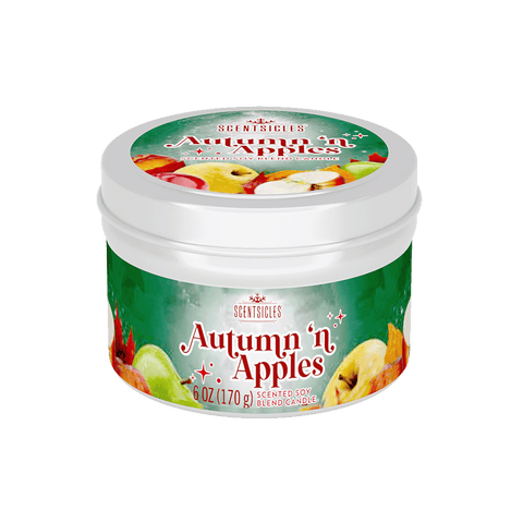 Scentsicles, 6oz Candle Tin, Autumn n Apples