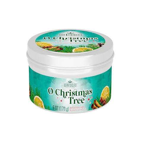 Scentsicles, 6oz Candle Tin, O Christmas Tree