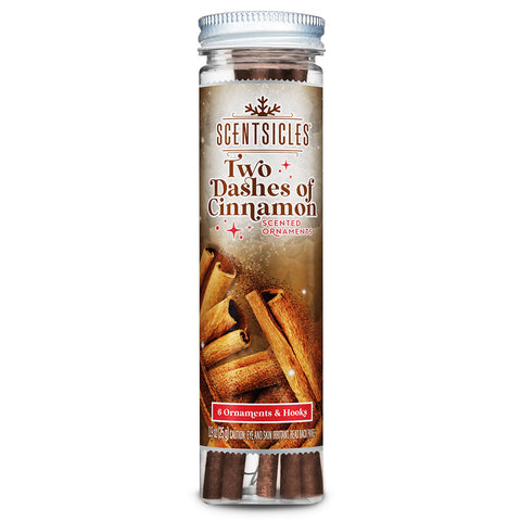 Scentsicles Scented Ornament Sticks, Two Dashes of Cinnamon, 6ct Bottle
