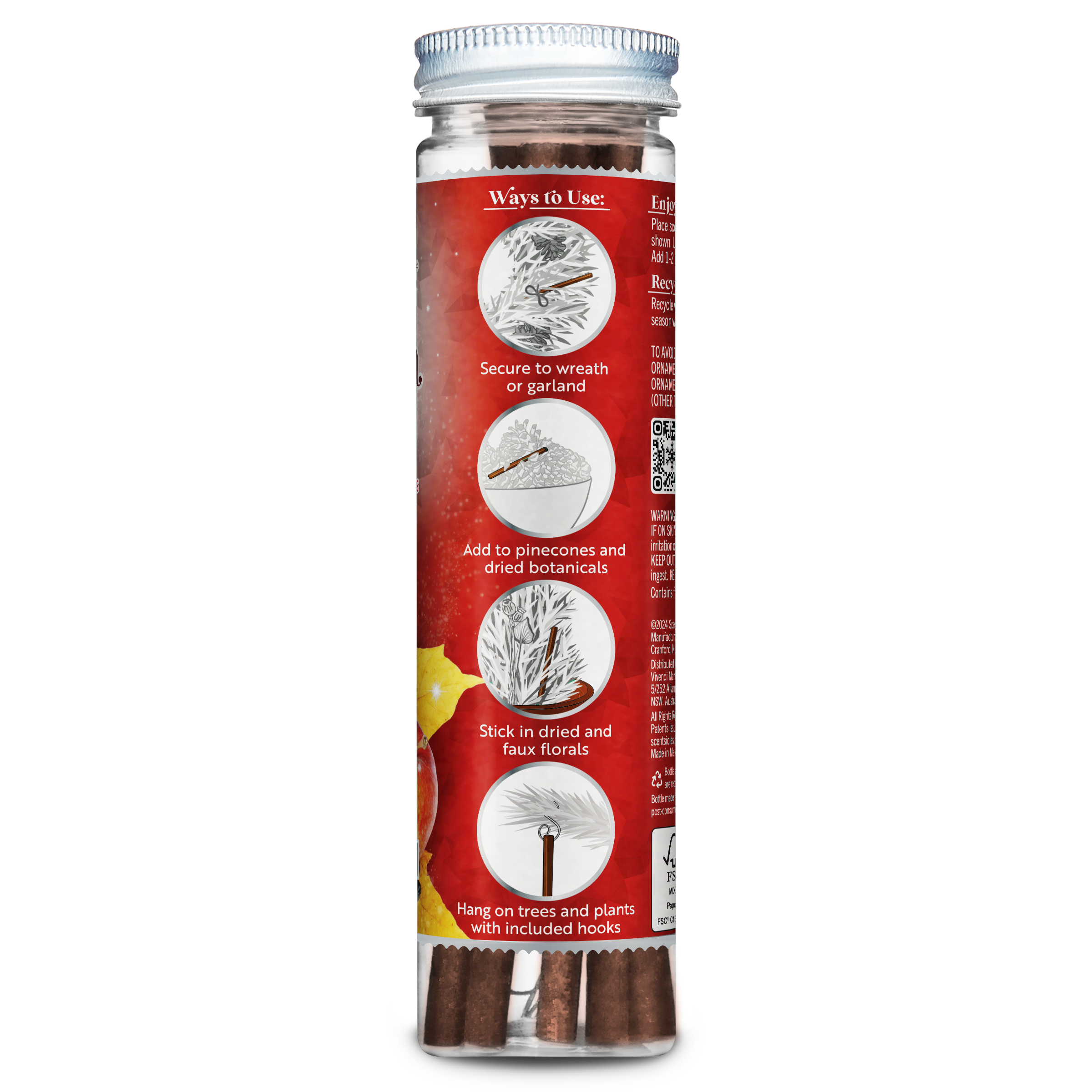 Scentsicles Scented Ornament Sticks, Pumpkin 'n Cider, 6ct Bottle