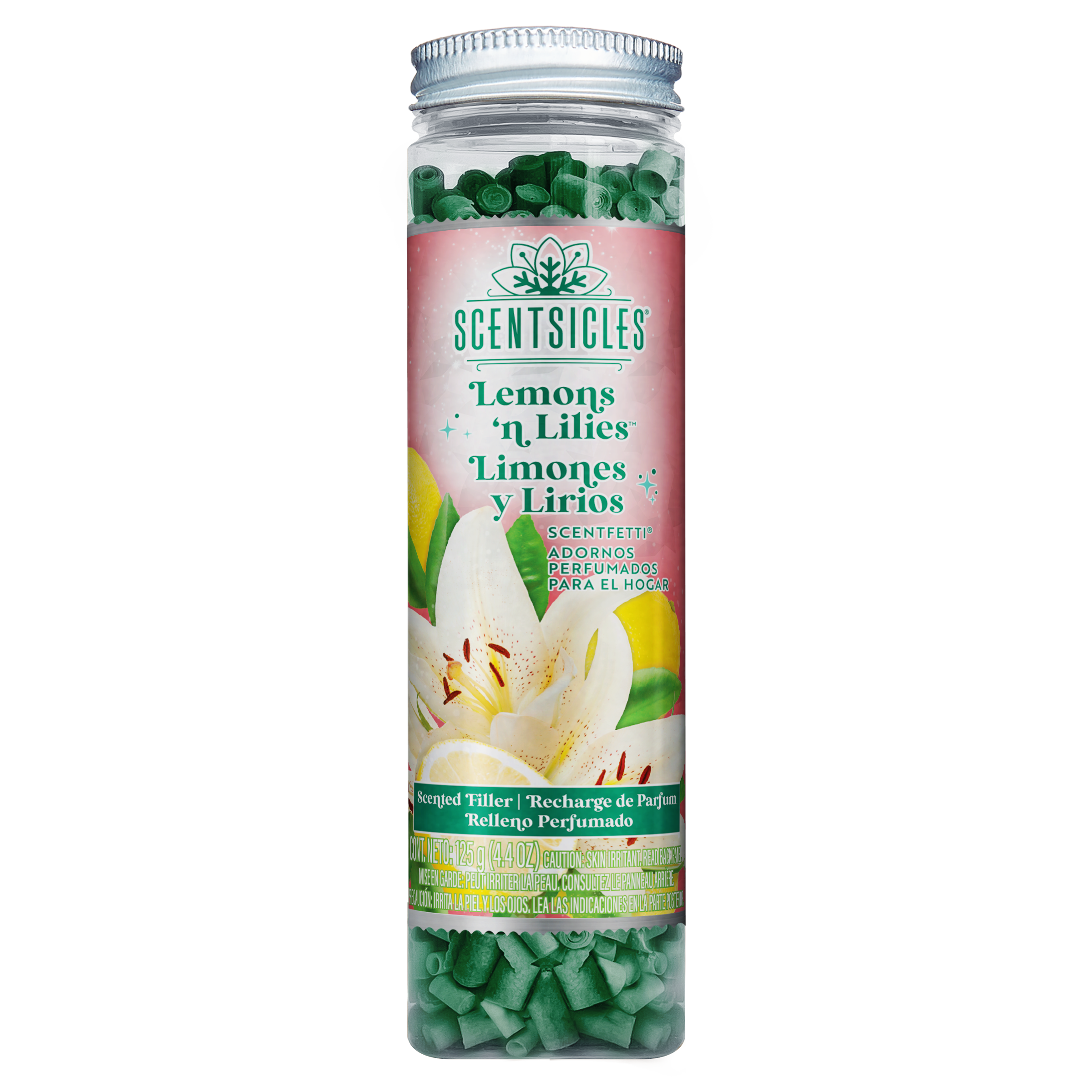 Scentsicles Scentfetti Scented Paper Filler, Lemons & Lilies, 125g Bottle