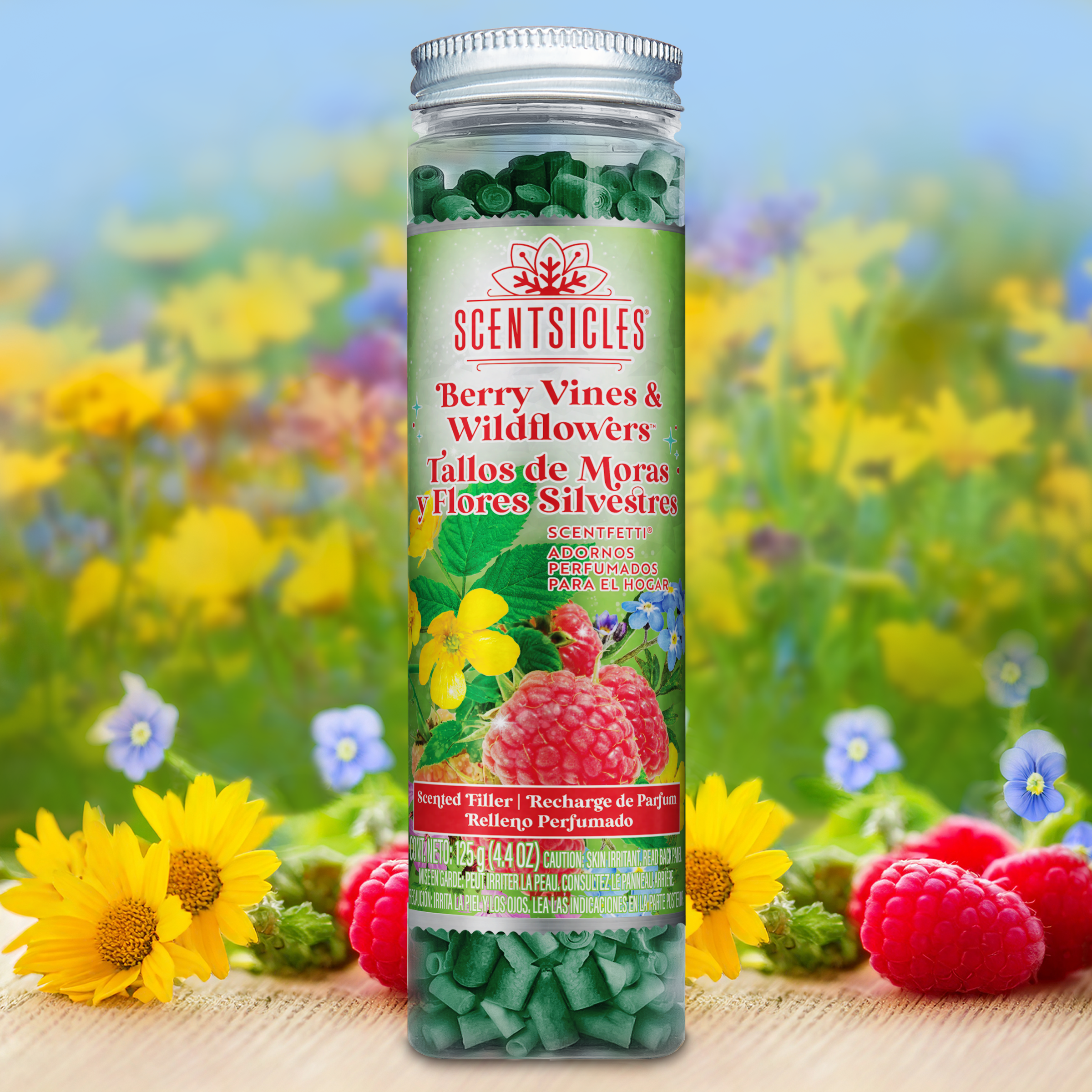 Scentsicles Scentfetti Scented Paper Filler, Berry Vine & Wildflowers, 125g Bottle