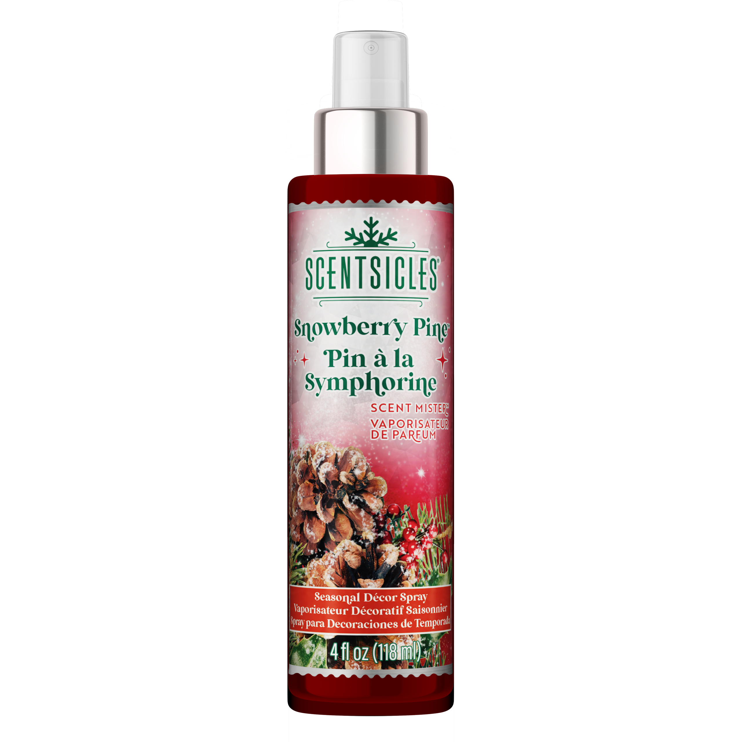 Scentsicles Scent Mister Scented Spray, Snowberry Pine, 4oz