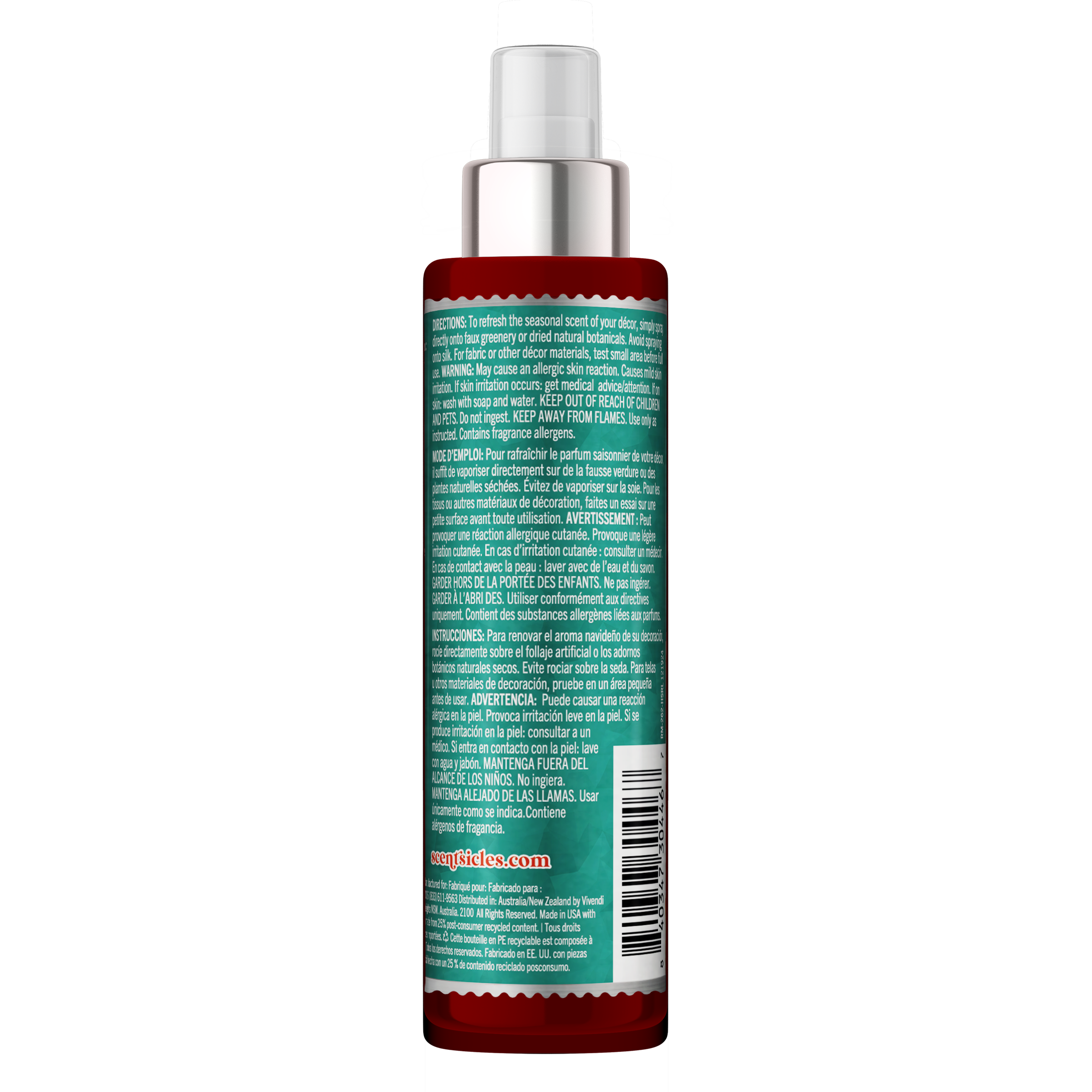 Scentsicles Scent Mister Scented Spray, Honeysuckle Rose, 4oz