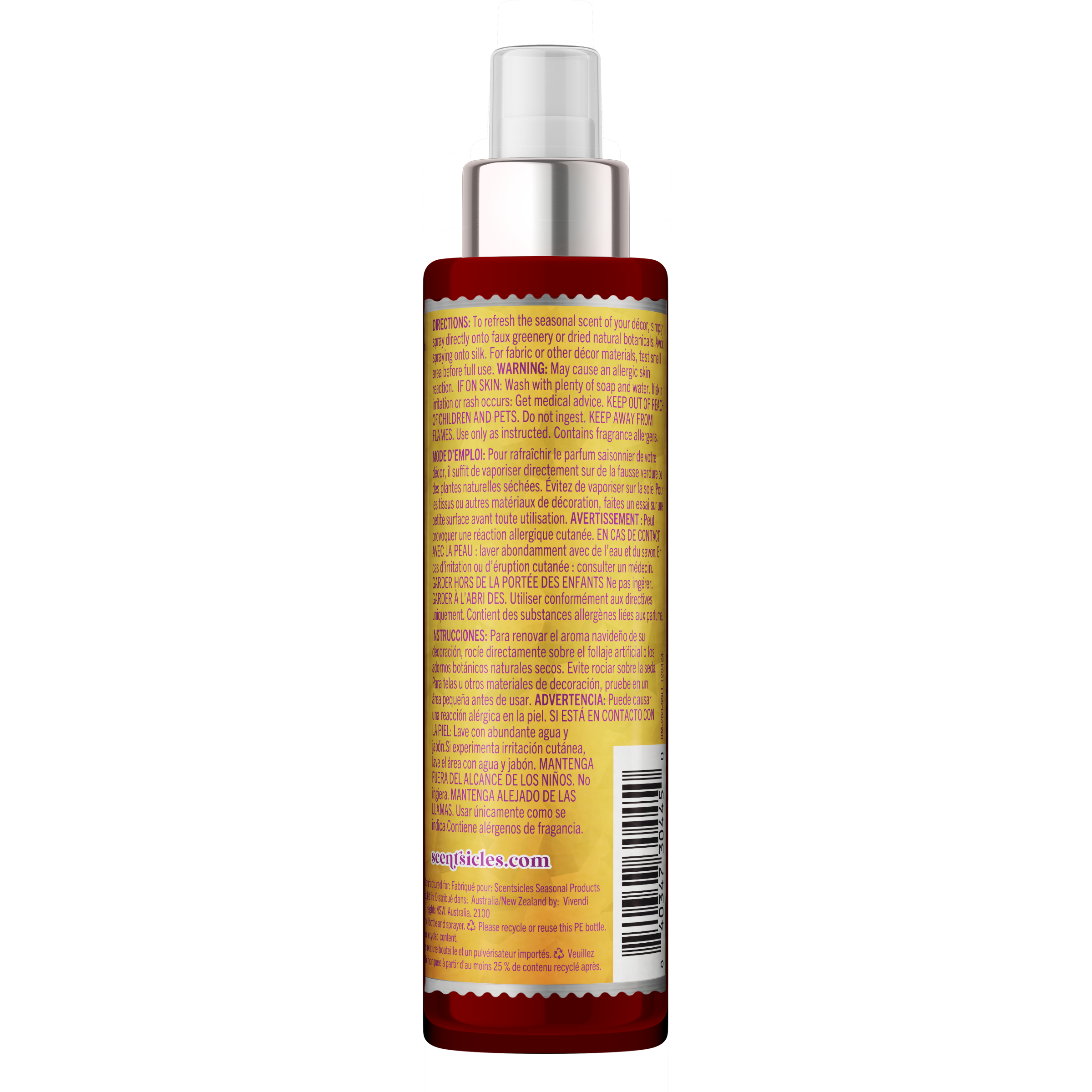 Scentsicles Scent Mister Scented Spray, Sun Soaked Lavender, 4oz