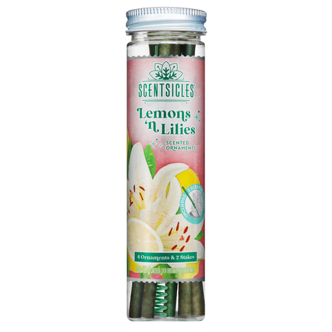 Scentsicles Scented Ornament Sticks, Lemons n Lilies, 6ct Bottle