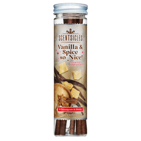 Scentsicles Scented Ornament Sticks, Vanilla & Spice So Nice, 6ct Bottle
