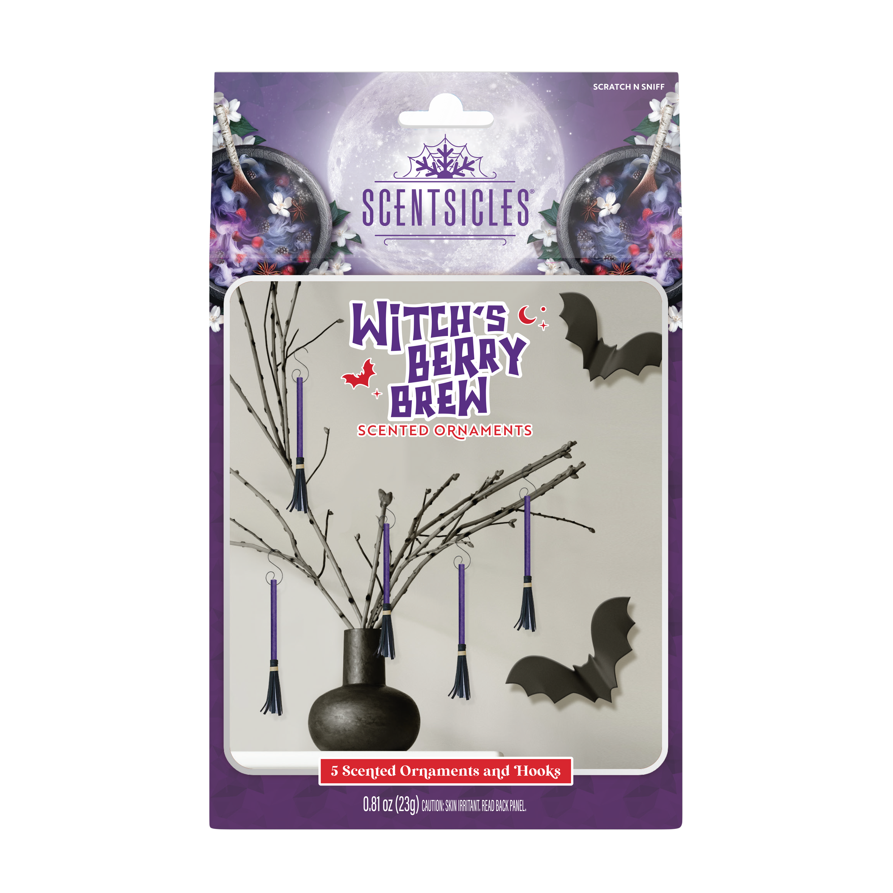 Scentsicles Witch's Berry Brew Brooms 5ct Pack