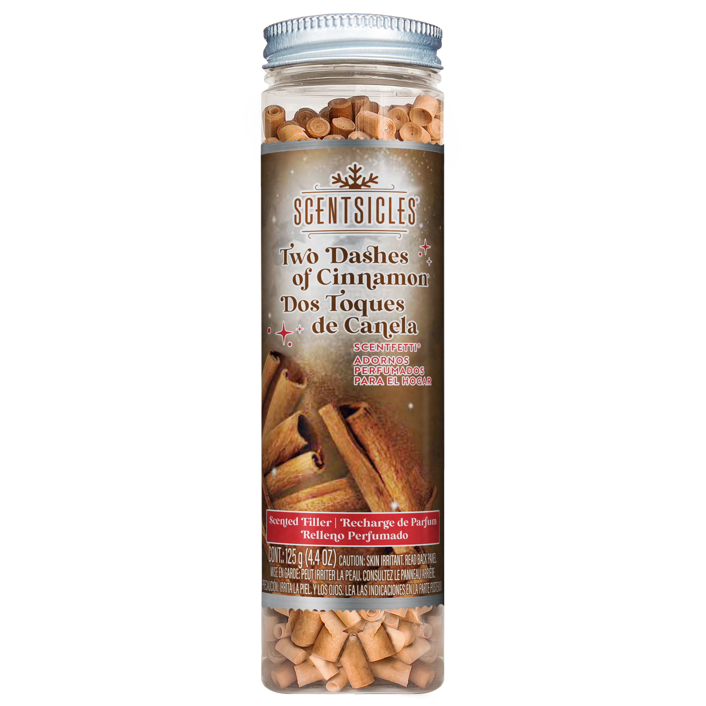 Scentsicles Scentfetti Scented Paper Filler, Two Dashes of Cinnamon, 125g Bottle