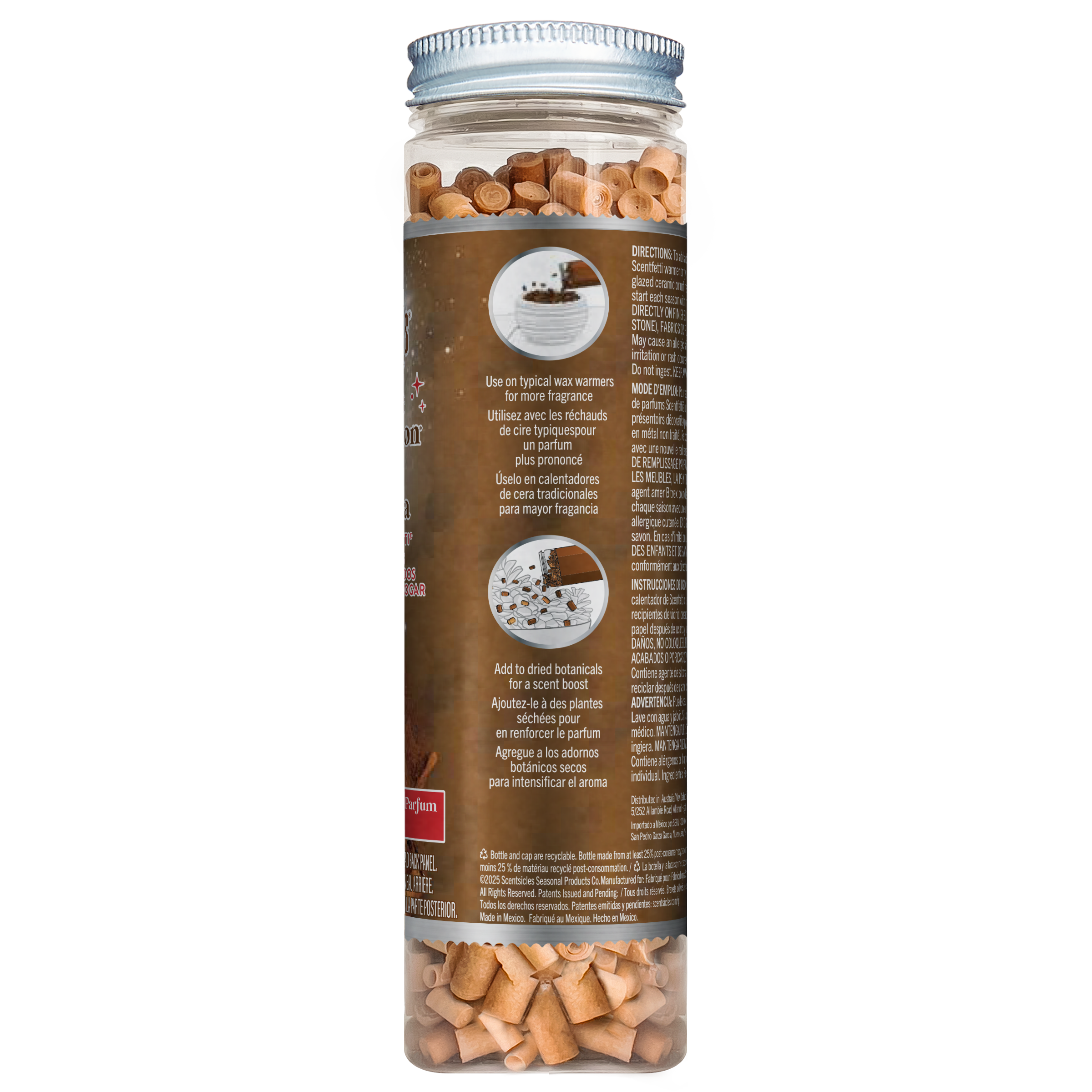 Scentsicles Scentfetti Scented Paper Filler, Two Dashes of Cinnamon, 125g Bottle