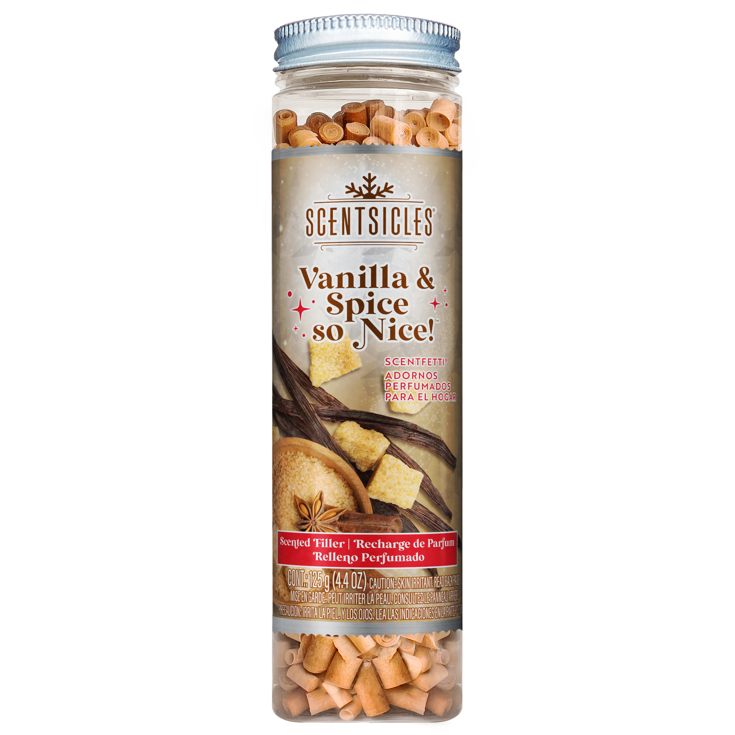 Scentsicles Scentfetti Scented Paper Filler, Vanilla Spice So Nice, 125g Bottle