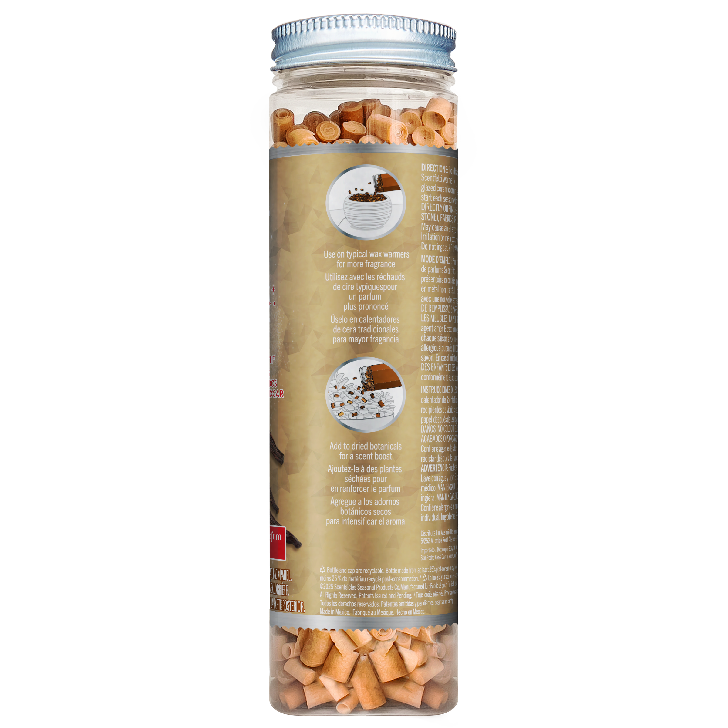 Scentsicles Scentfetti Scented Paper Filler, Vanilla Spice So Nice, 125g Bottle