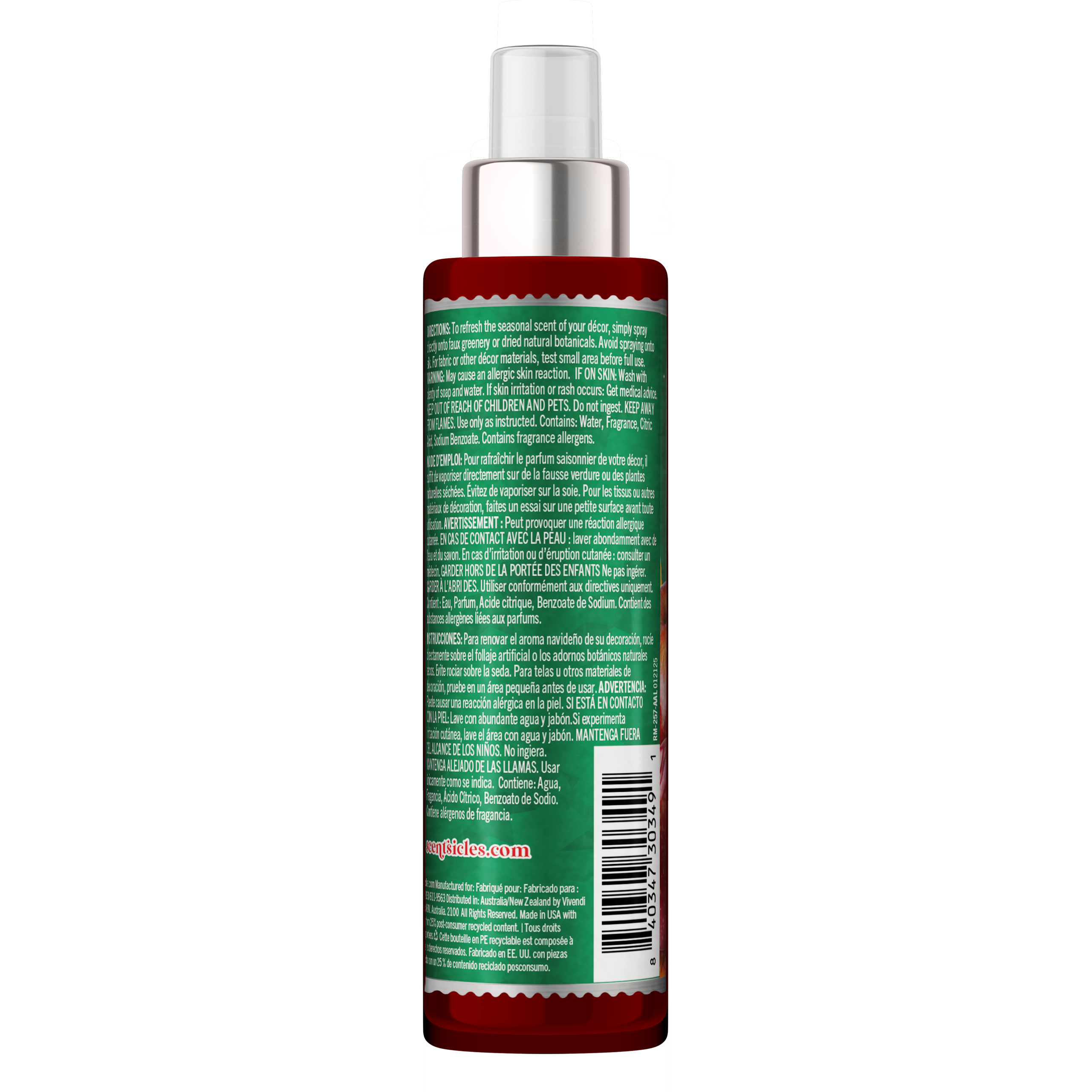 Scentsicles Scent Mister Scented Spray, Apples n Autumn, 4oz