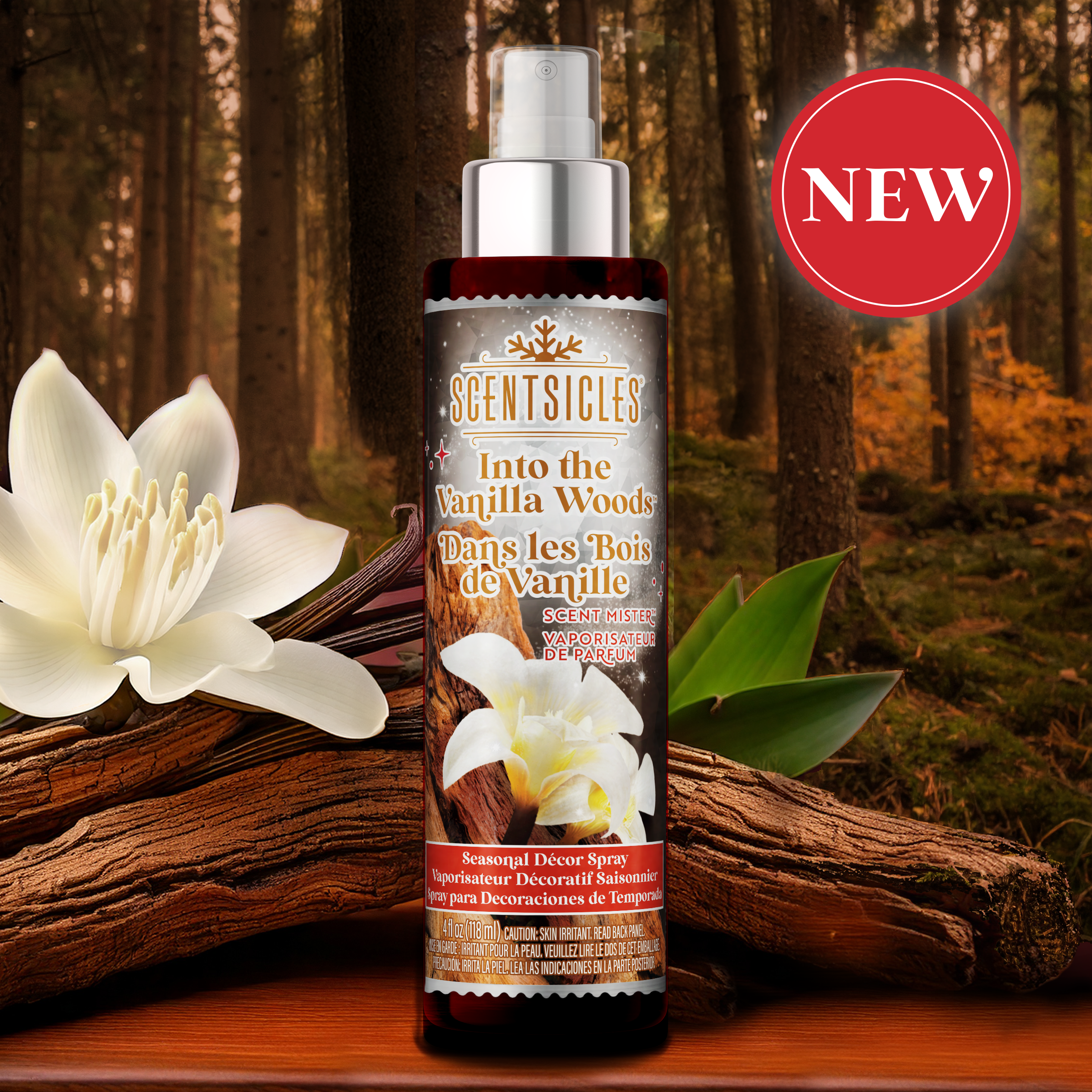 Scentsicles Scent Mister Scented Spray, Into the Vanilla Woods, 4oz